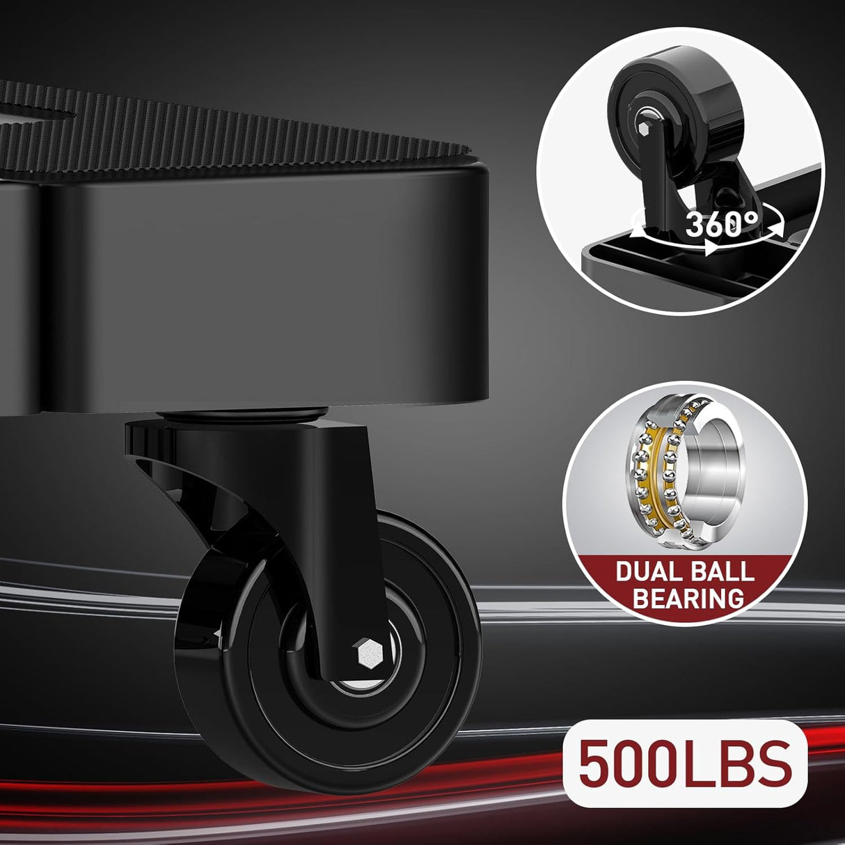 Carretilla Plegable SOLEJAZZ 500LB, 6 Ruedas, 2 Cuerdas Bungee