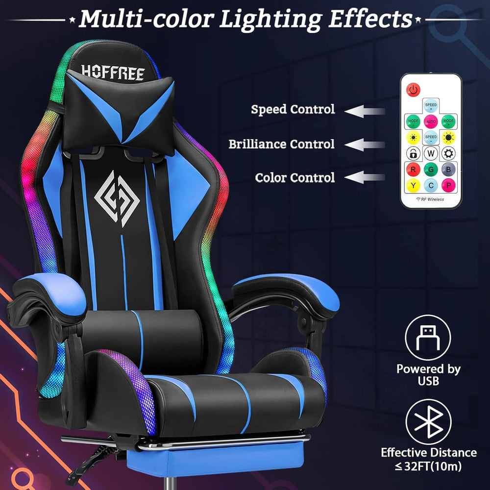 Silla Gamer Ergonómica con Masaje y Luces LED - Modelo XG-1000