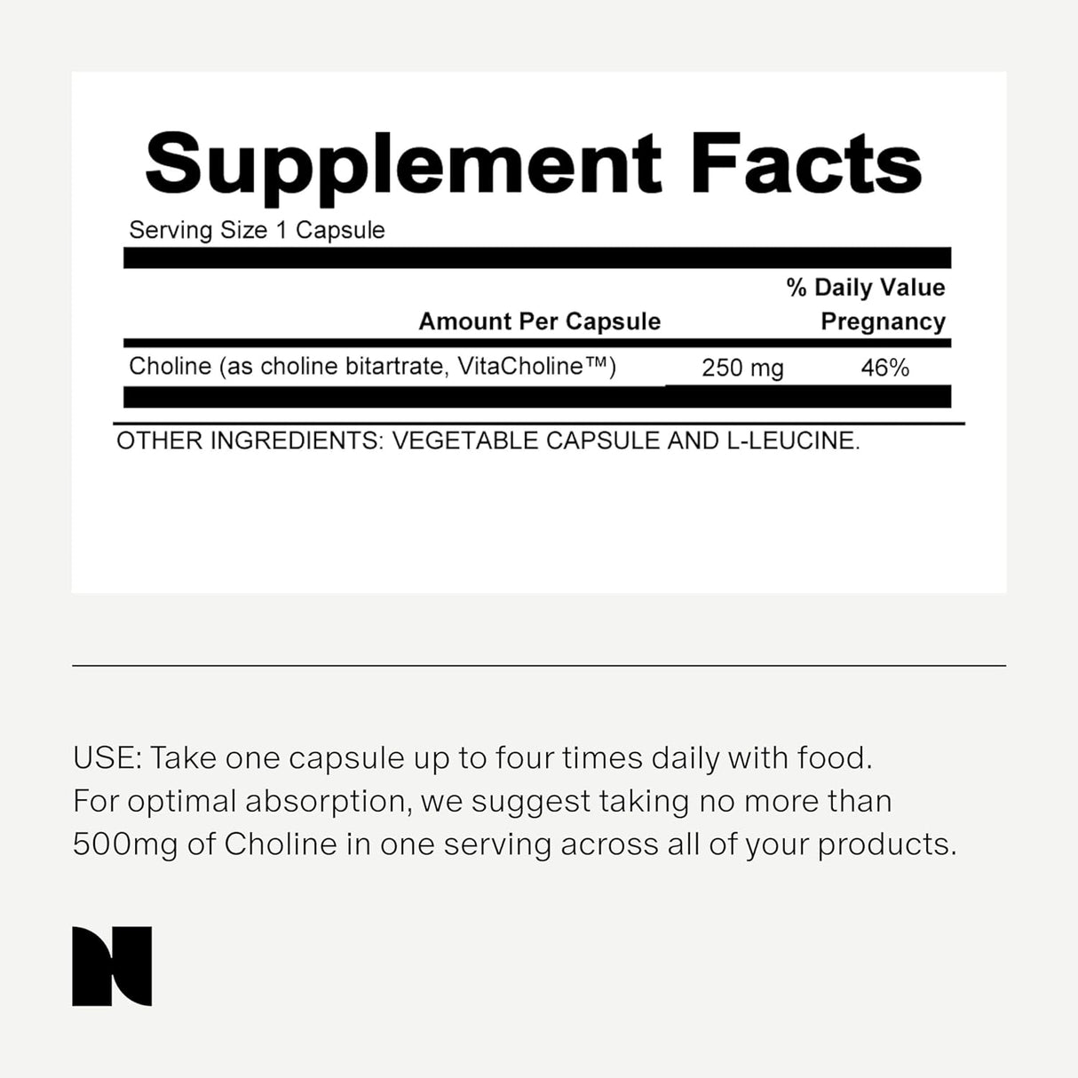 Suplemento Needed. Colina prenatal óptimo de colina prenatal