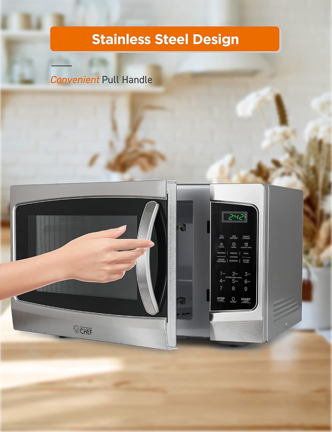Horno Microondas Comercial Chef 1.3 Cu Ft 1000W con Timer