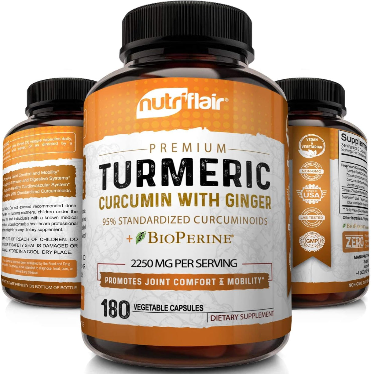 Suplementos Alimenticios Curcumina de cúrcuma con jengibre