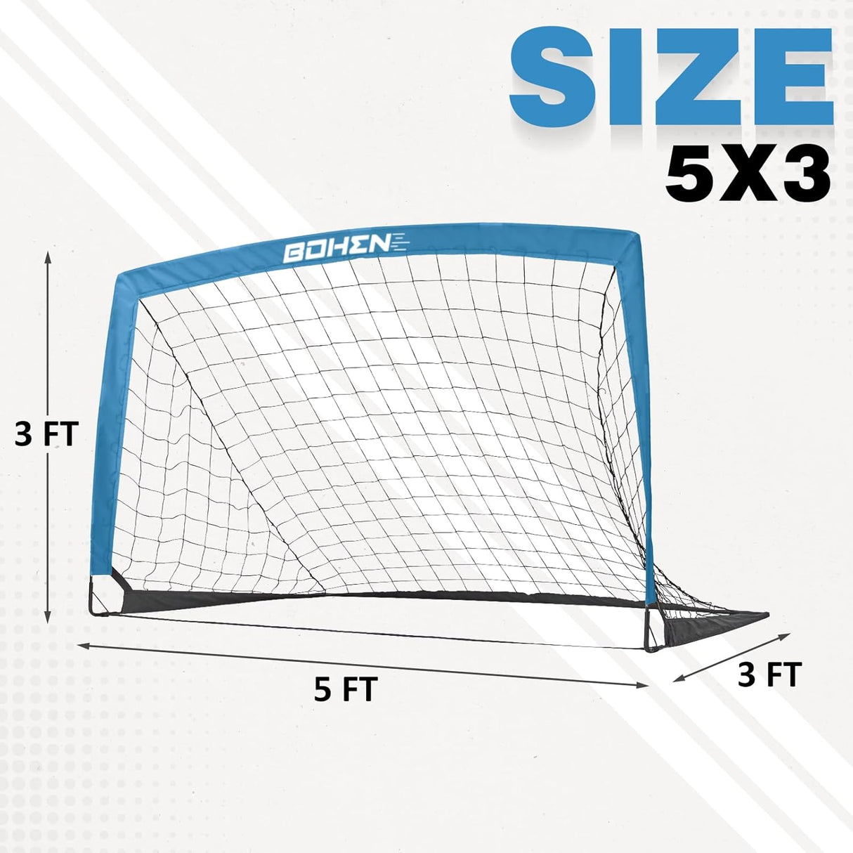 Porteria de futbol infantil con red y bolso de traslado