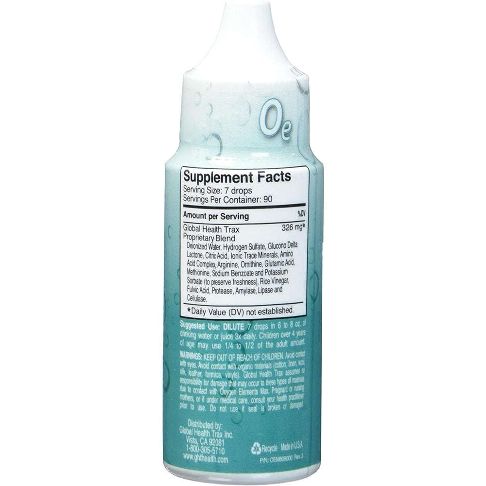 Suplementos Oxygen Elements Max 1 oz aumenta la resistencia