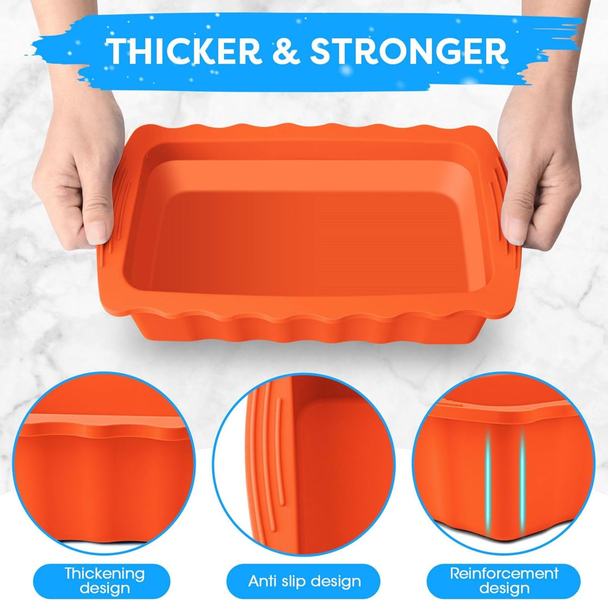 Moldes de Hielo Haldane 2PC XL, Silicona Reforzada, 6LB