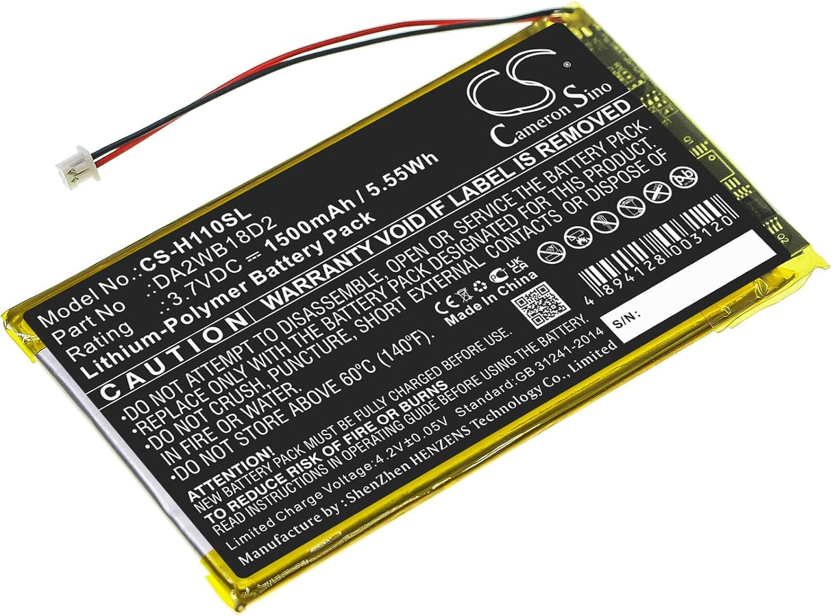 Batería Reemplazo 1500mAh 3.7V Compatible iRiver H340 H120 H110