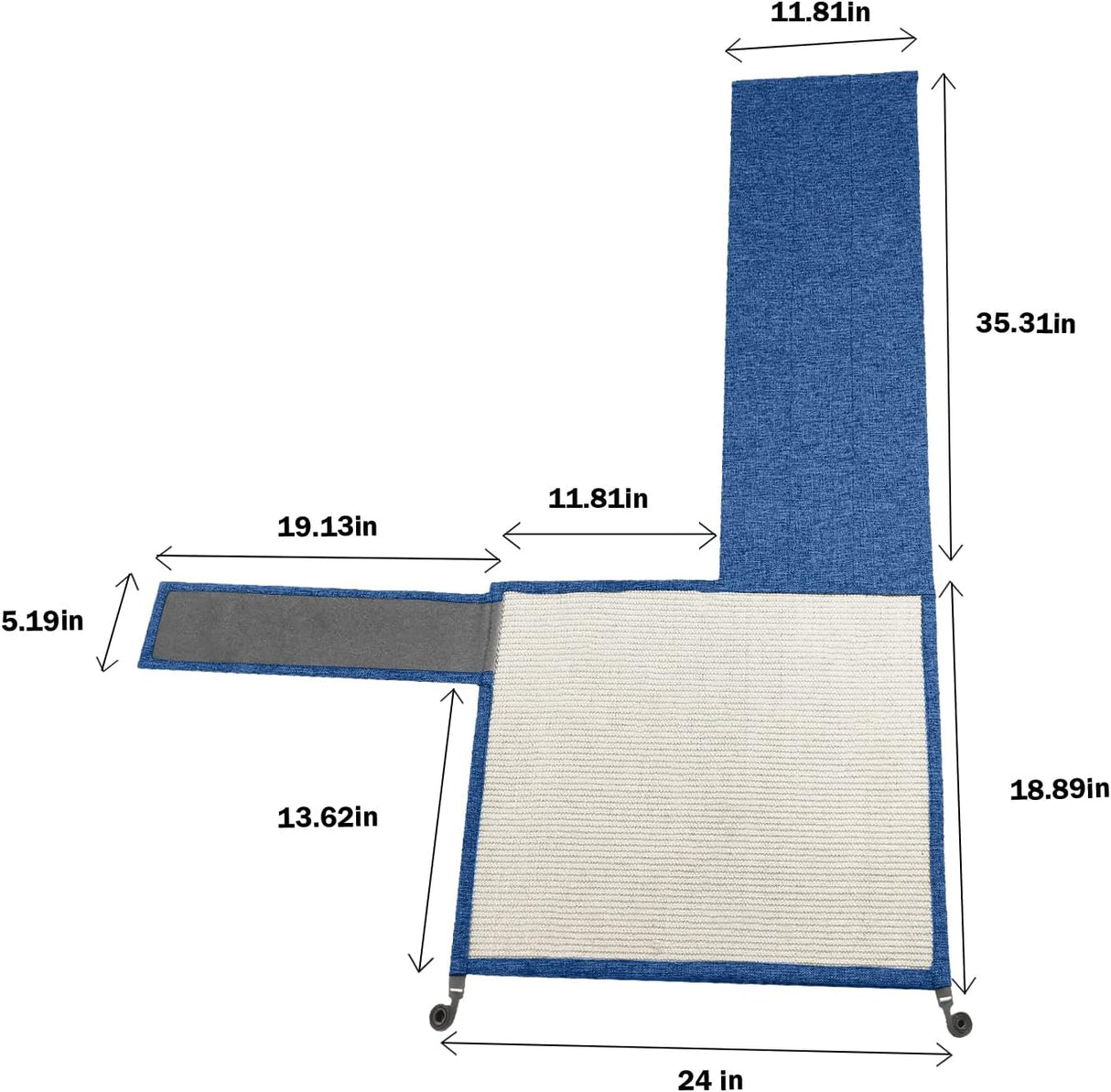 Protector de muebles de gato azul oscuro mano izquierda