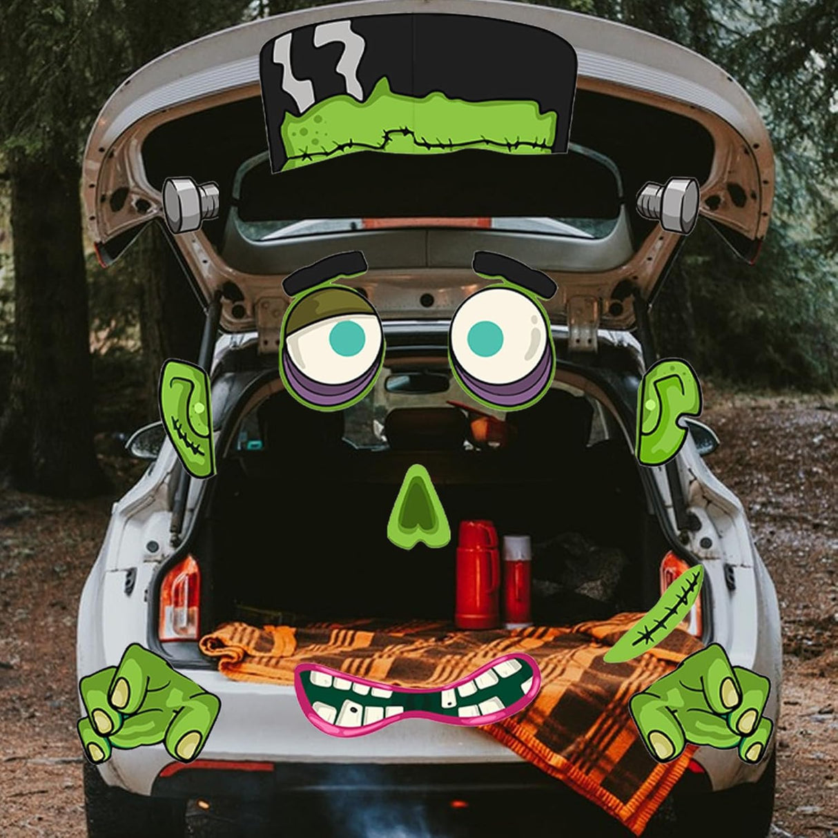 Kit de Decoraciones de Halloween para Autos, Monstruo con Ojos Grandes