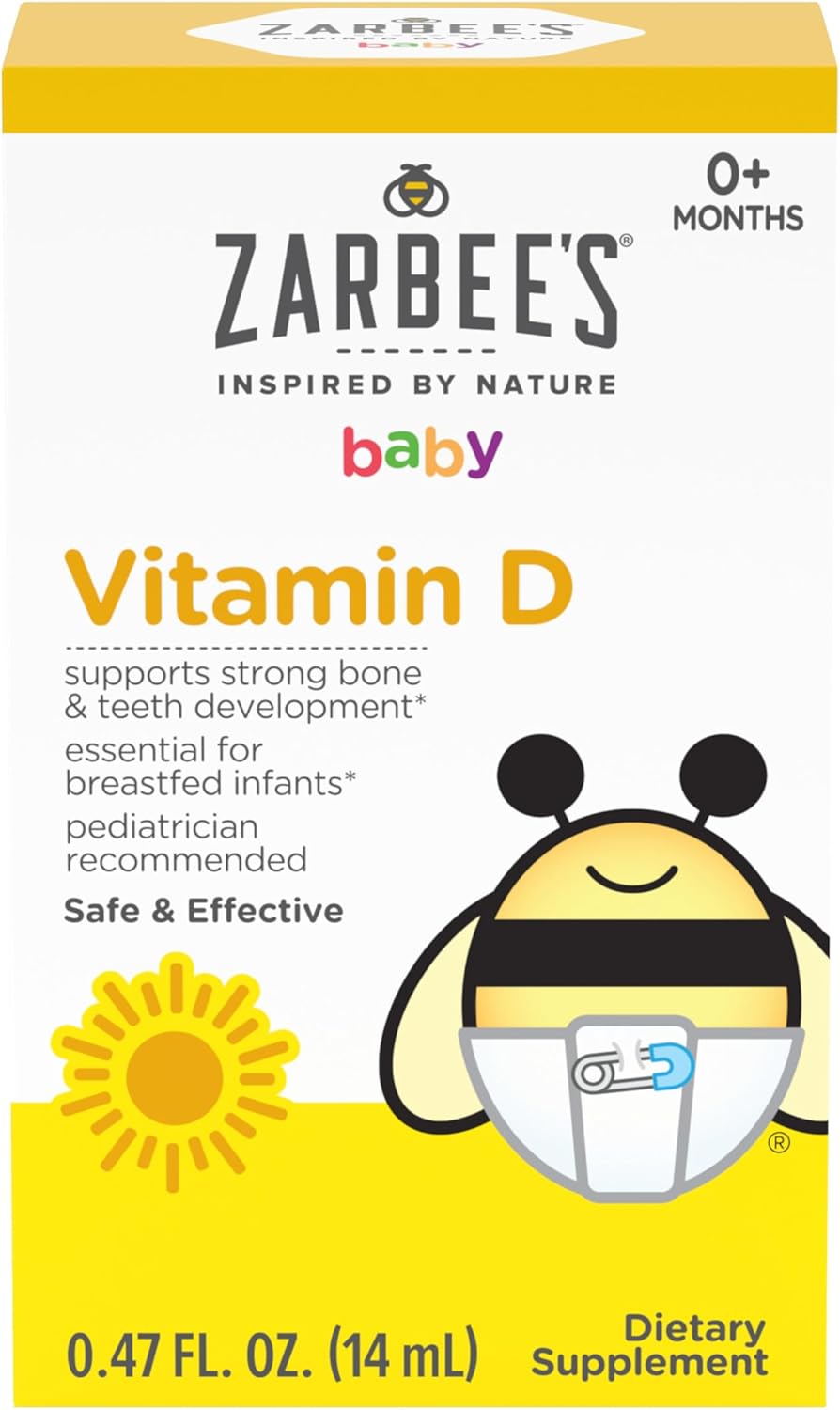 Gotas de Vitamina D para Bebés Zarbee's, 400IU, 0.47 Fl Oz