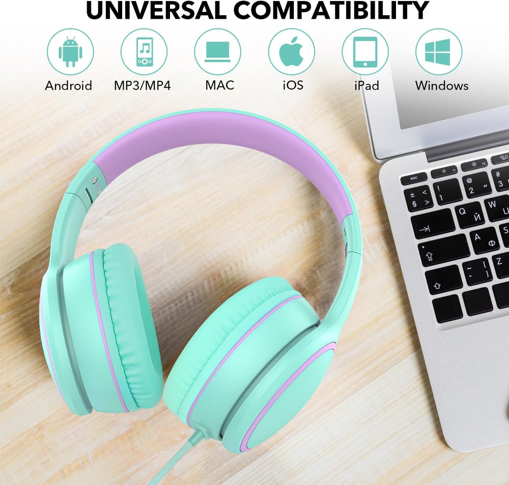 Auriculares RORSOU R10 con micrófono, ligeros y plegables