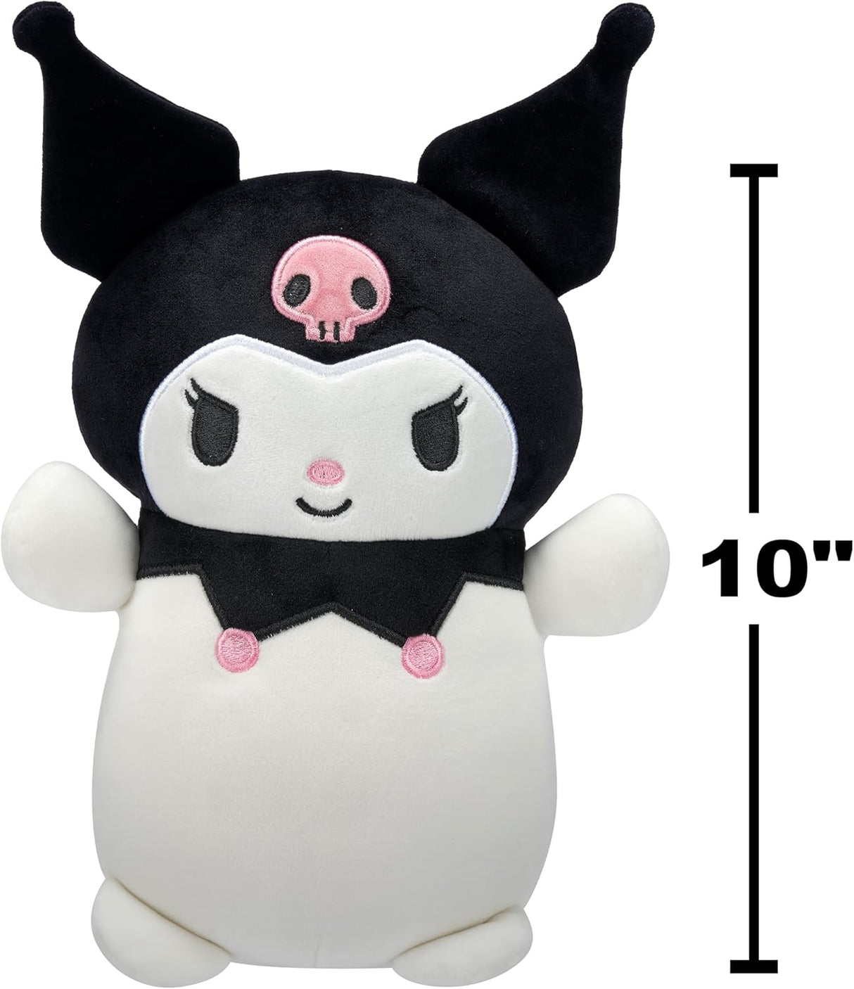 Peluche Sanrio Kuromi HugMees 10 Ultrasuave Oficial Jazwares