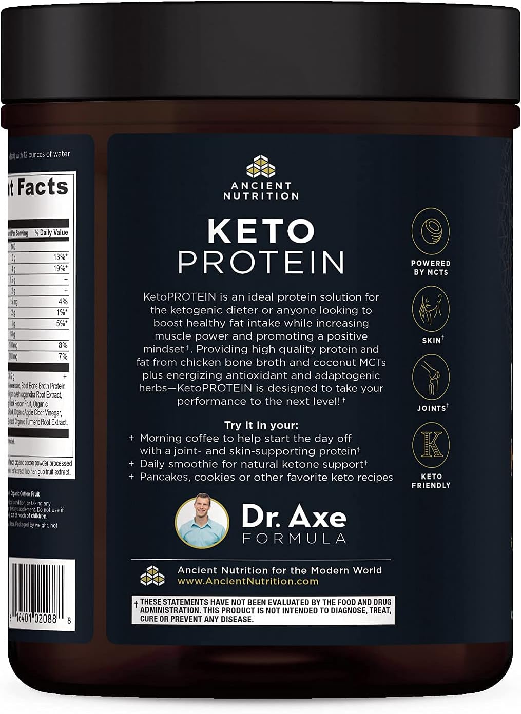 Proteínas Keto Chocolate, Ancient Nutrition, 1