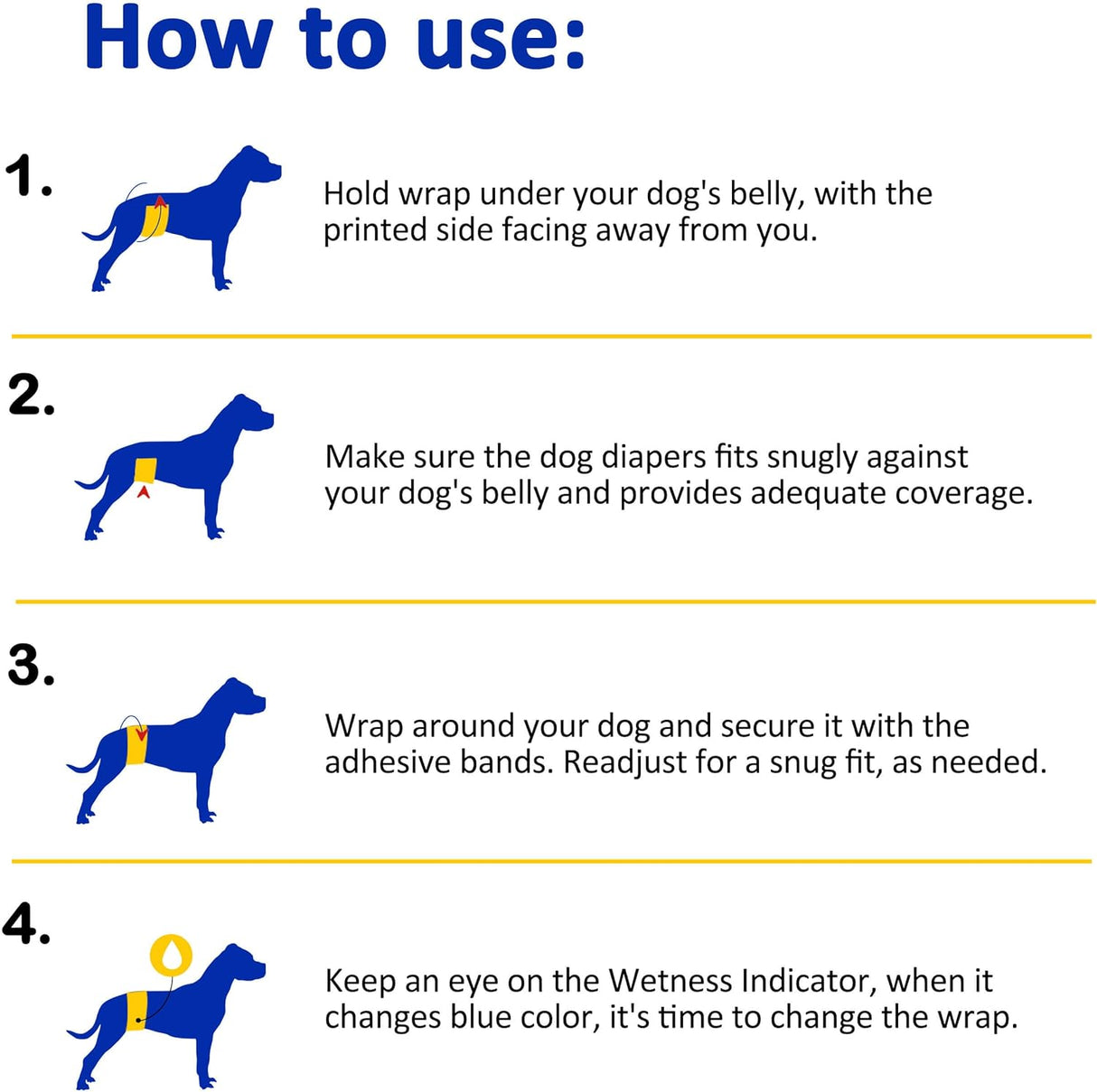 Dono Pañales desechables para perros machos, 48 piezas