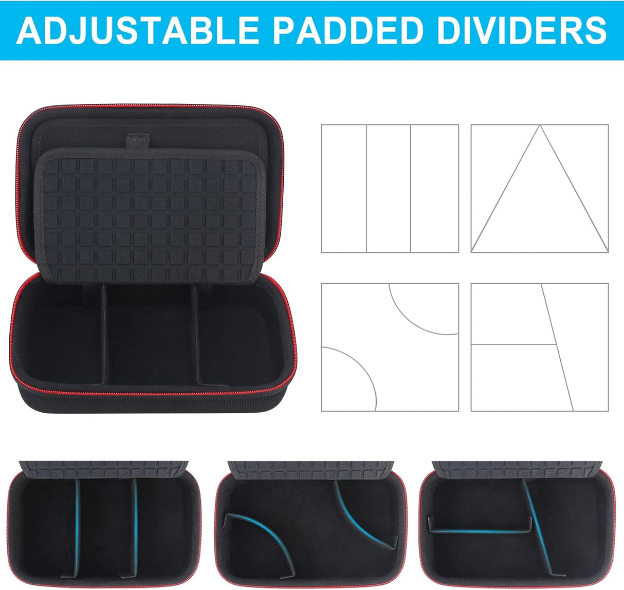 Estuche de viaje para diabéticos medidor de glucosa negro