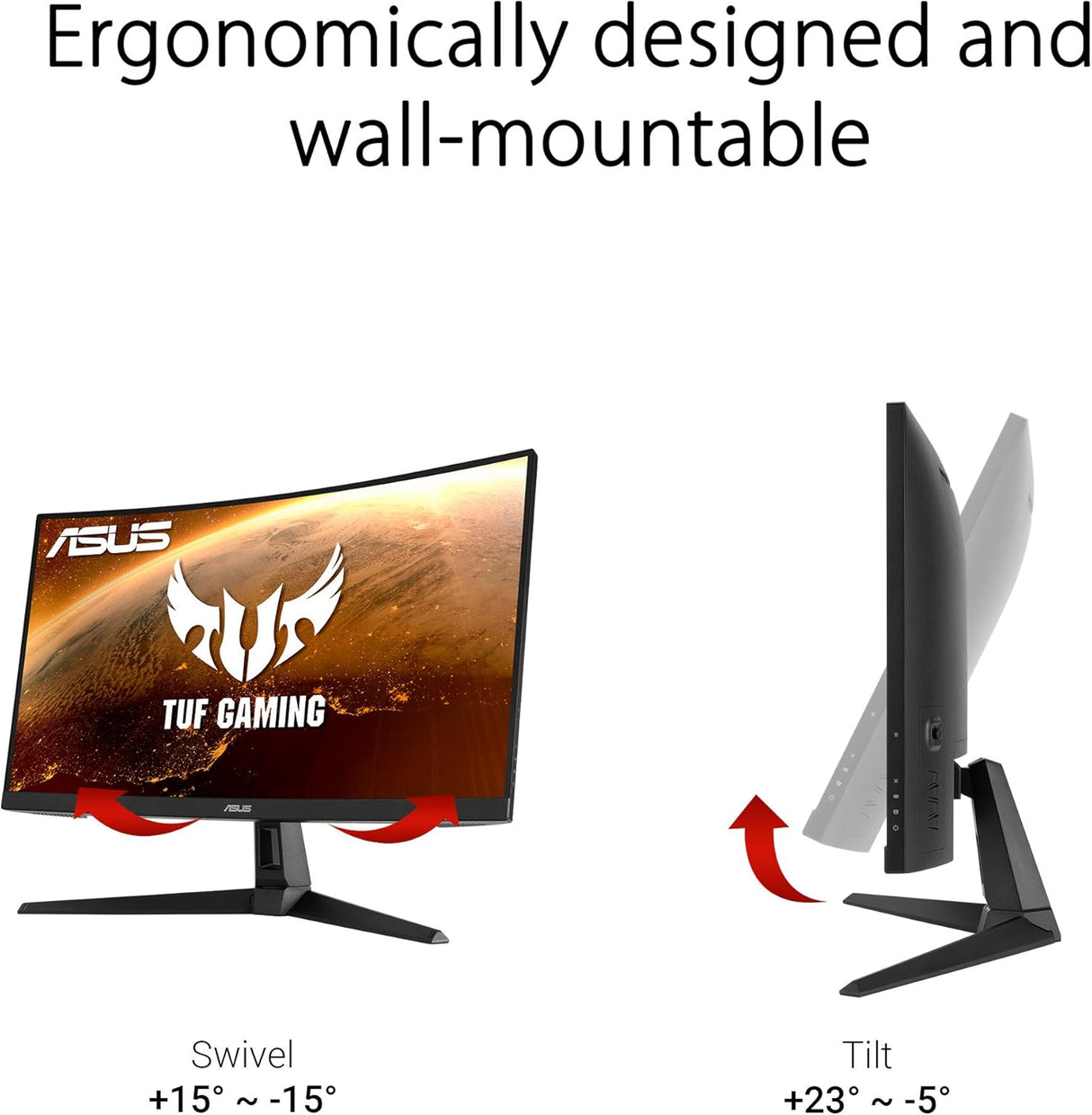Monitor Curvo 27 ASUS TUF Gaming 1080P 165Hz VG27VH1B