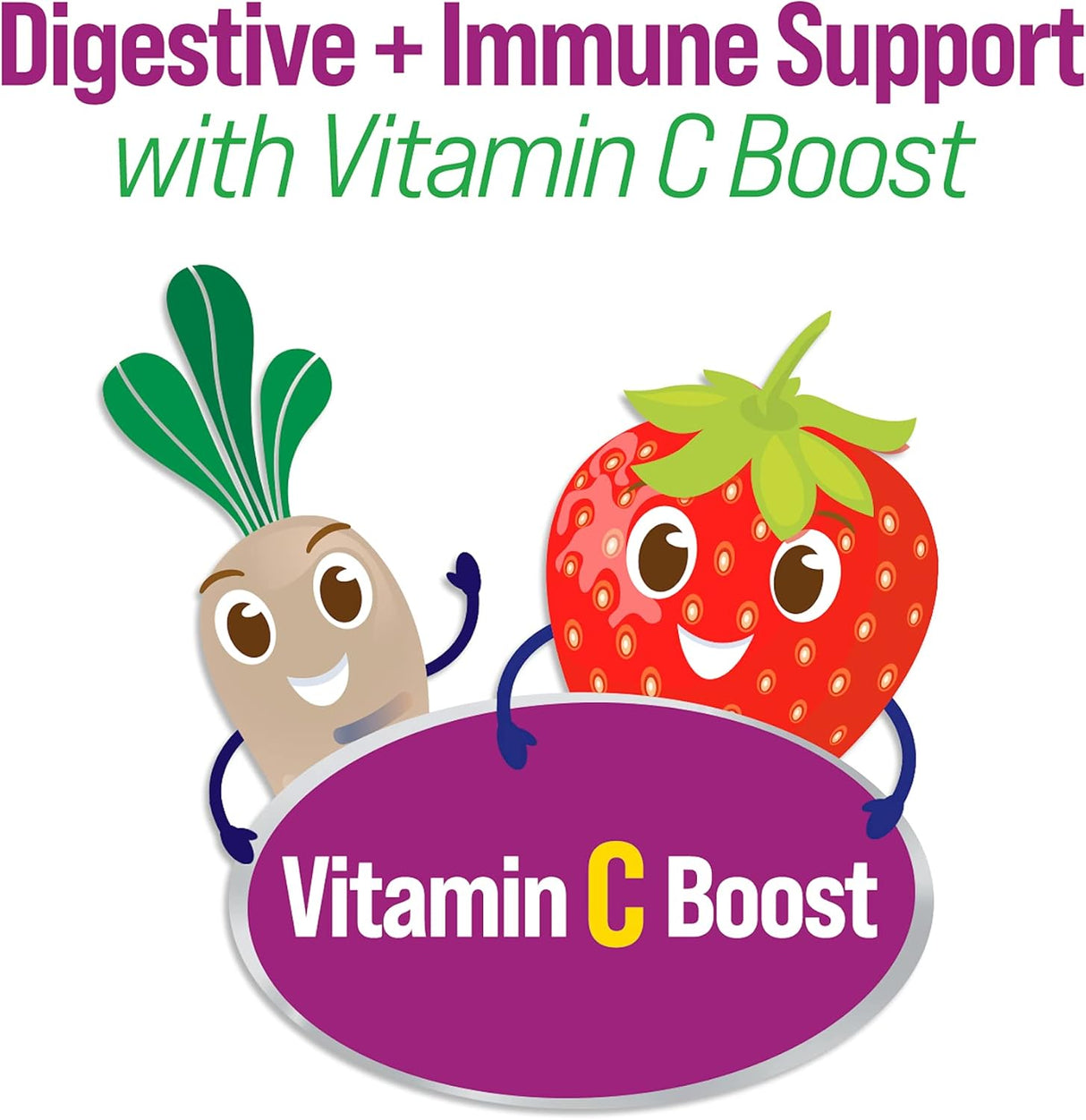 Gomitas probióticas + fibra vegetal con refuerzo vitamina C