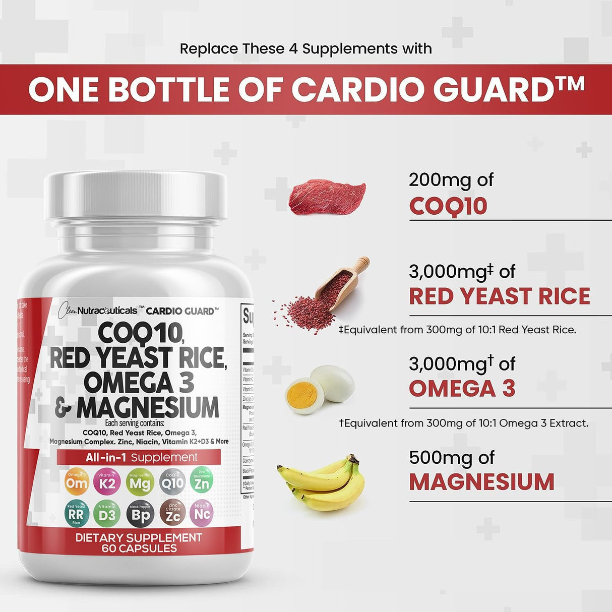 Suplemento Nutricional Clean Nutraceuticals CoQ10 200mg 60 ct