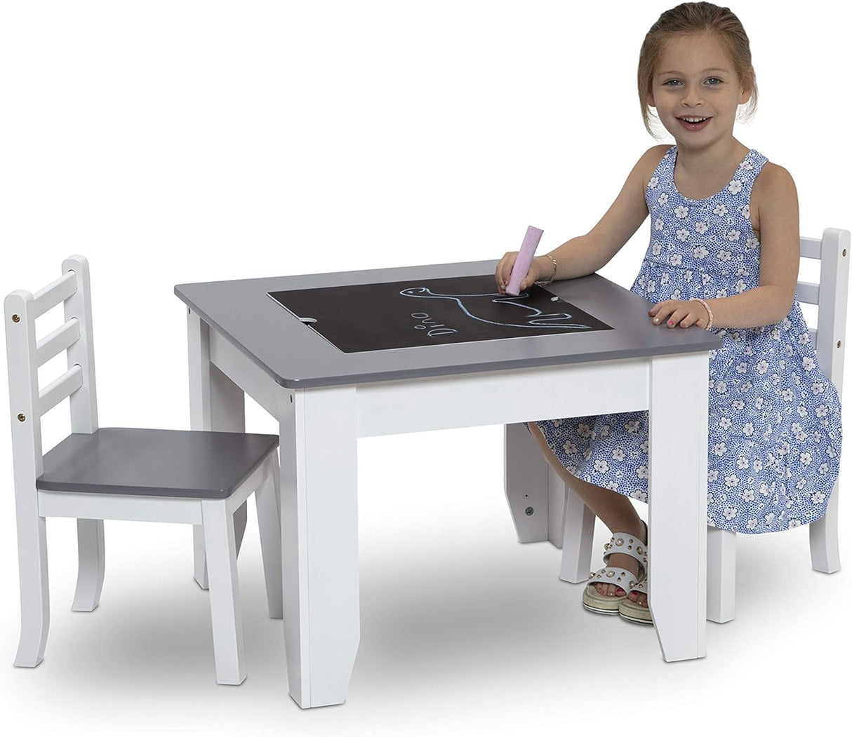 Juego de mesa y sillas Chelsea de 3 piezas con almacenamiento