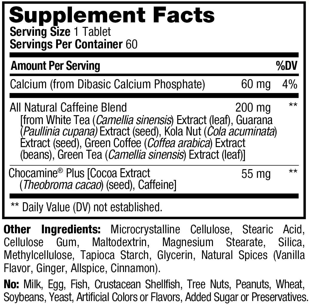 ProLab Nutrition Caffeine Avanzada 200mg, 60 Tabs (2 Pack)