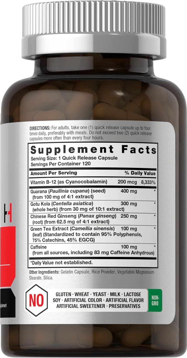Horbaach Suplemento ultra energético 120 und vitamina B12