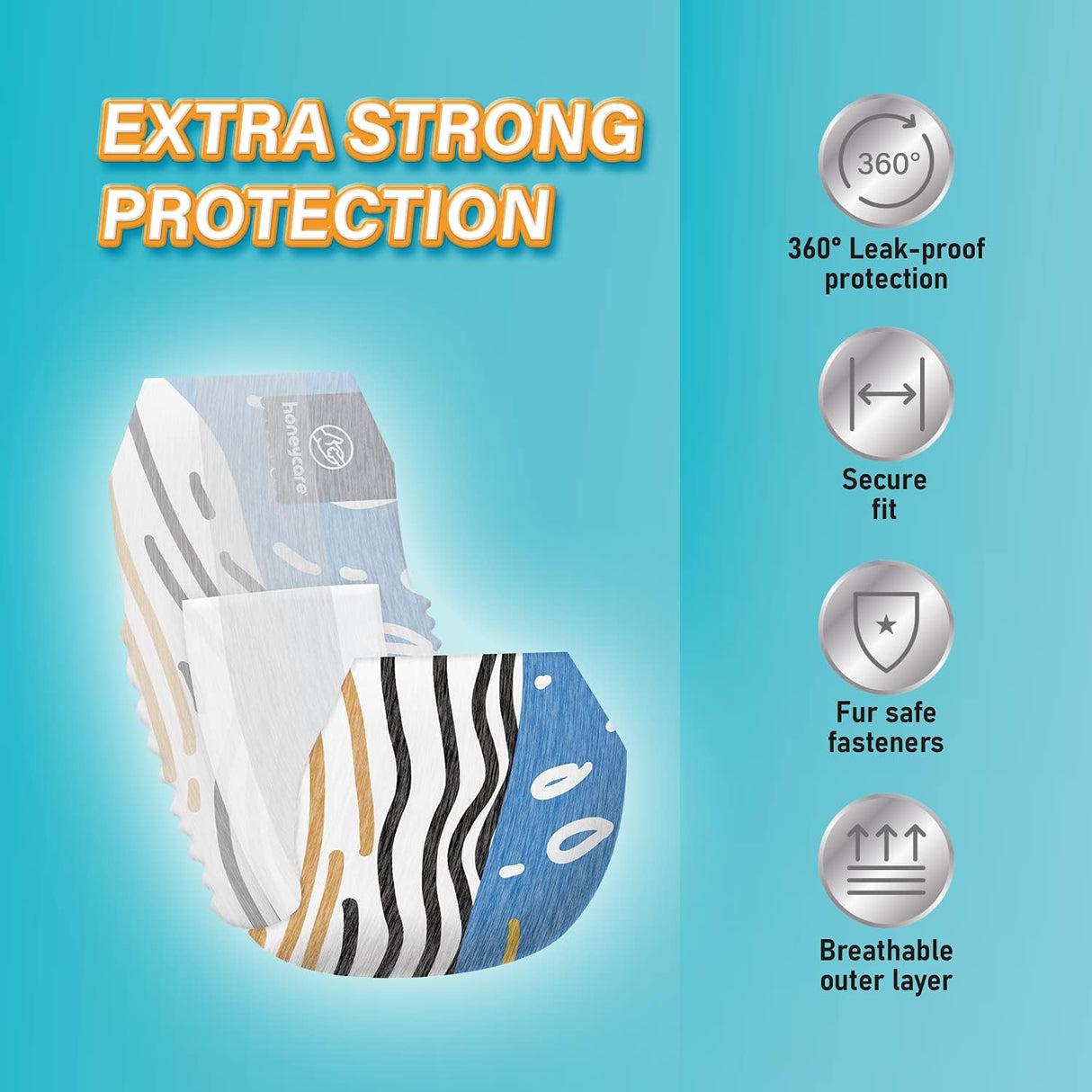 HONEY CARE All Absorb Petrichor - Pañales con olor fresco