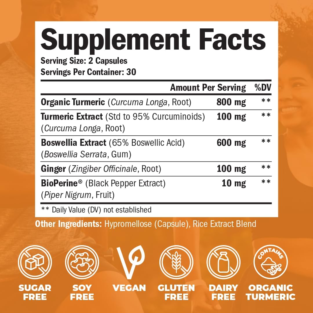 Suplemento de Apoyo Articular con Curcuminoides y Jengibre