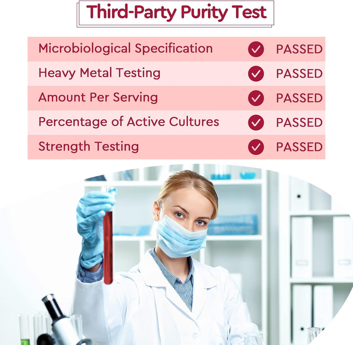 Suplementos Probióticos para mujeres 300 mil millones de UFC