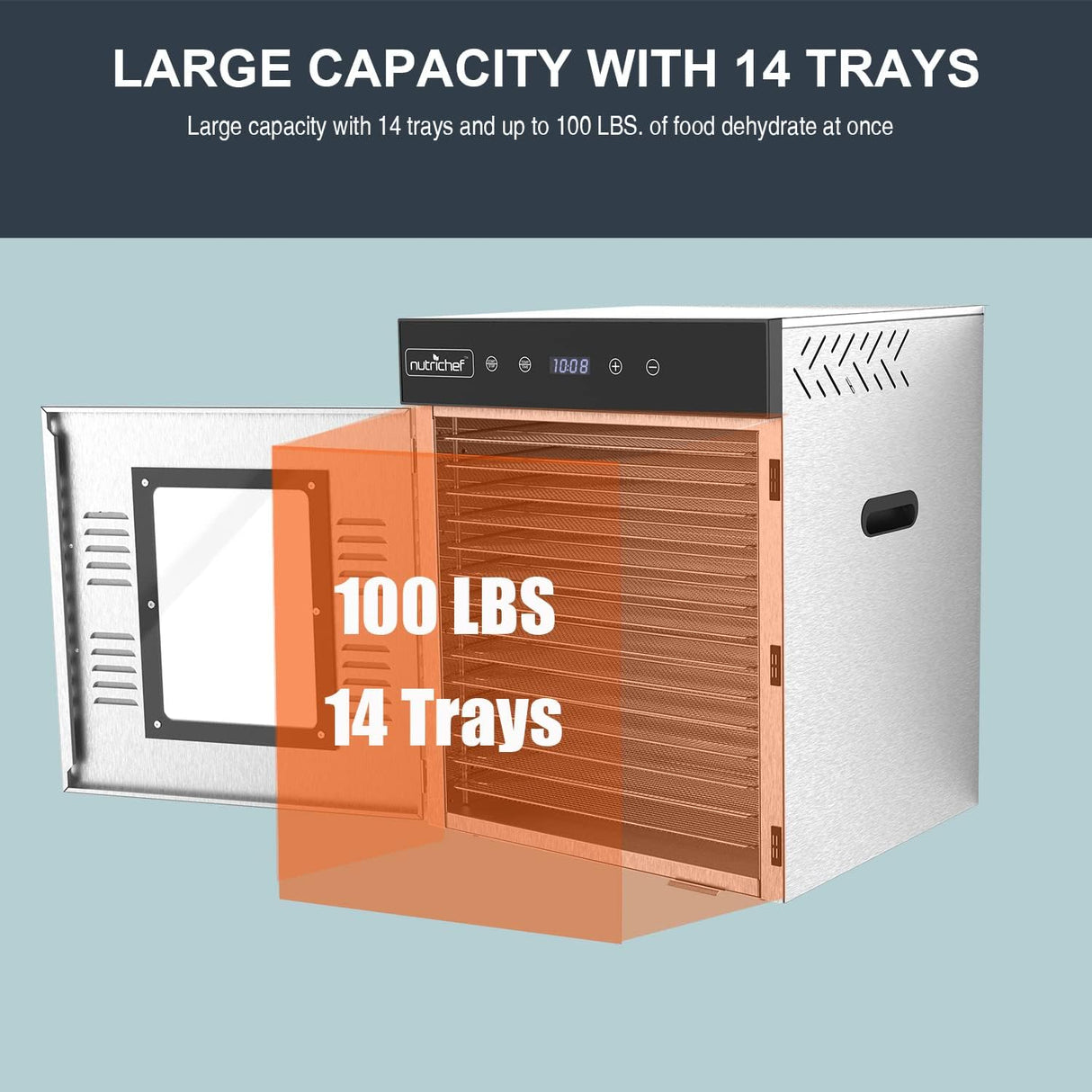 Deshidratadores de Alimentos NutriChef 1000V NCFD14A