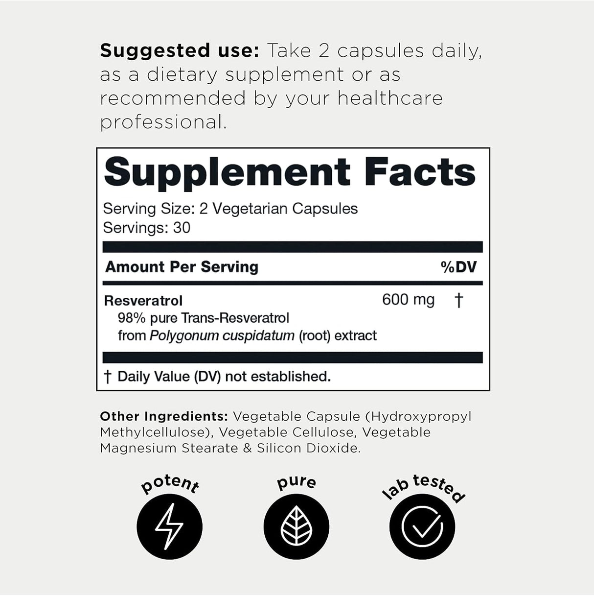 Suplementos Alimenticios Cápsulas de resveratrol