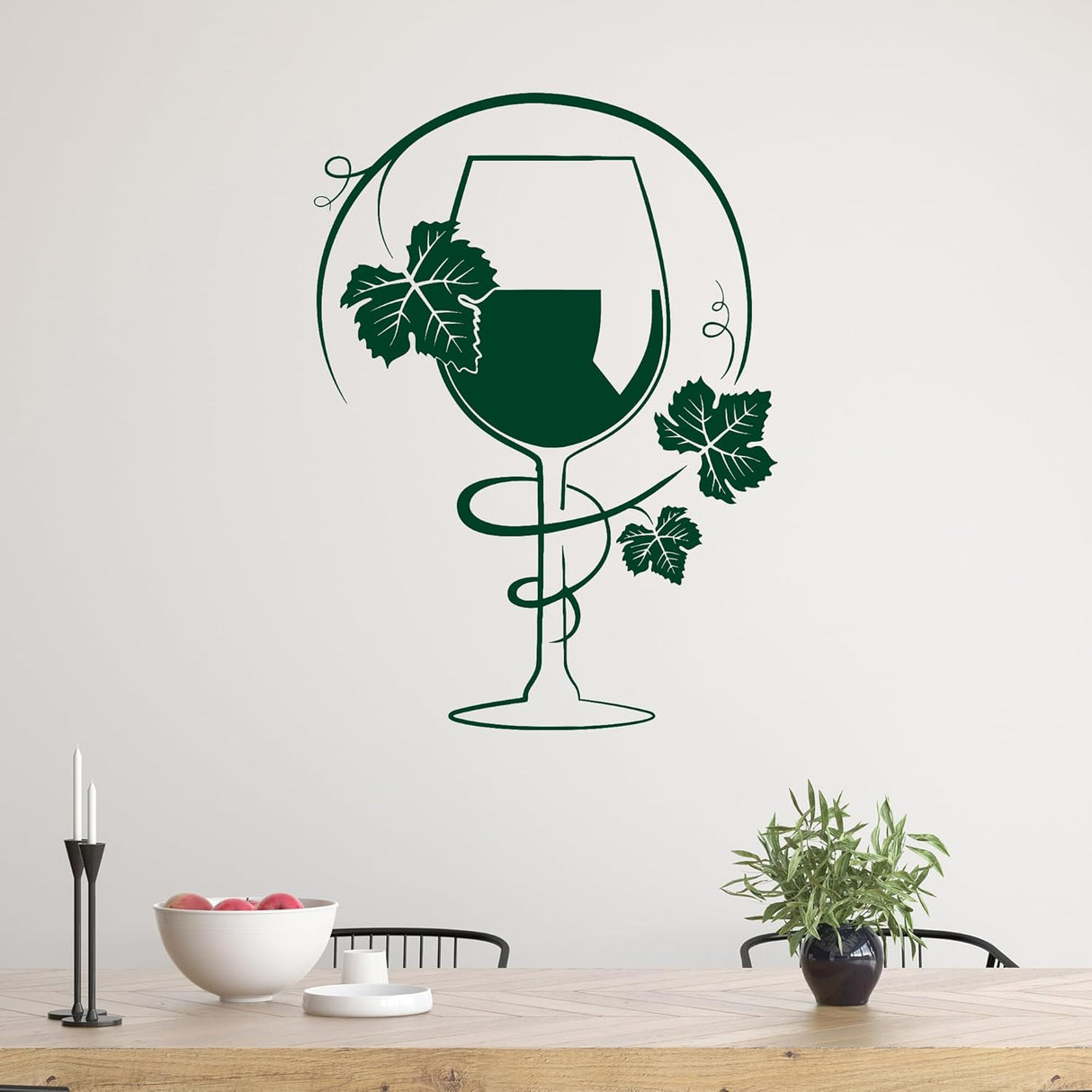 Vinilo Decorativo Cocina Copas de Vino Stickers Mural g4893