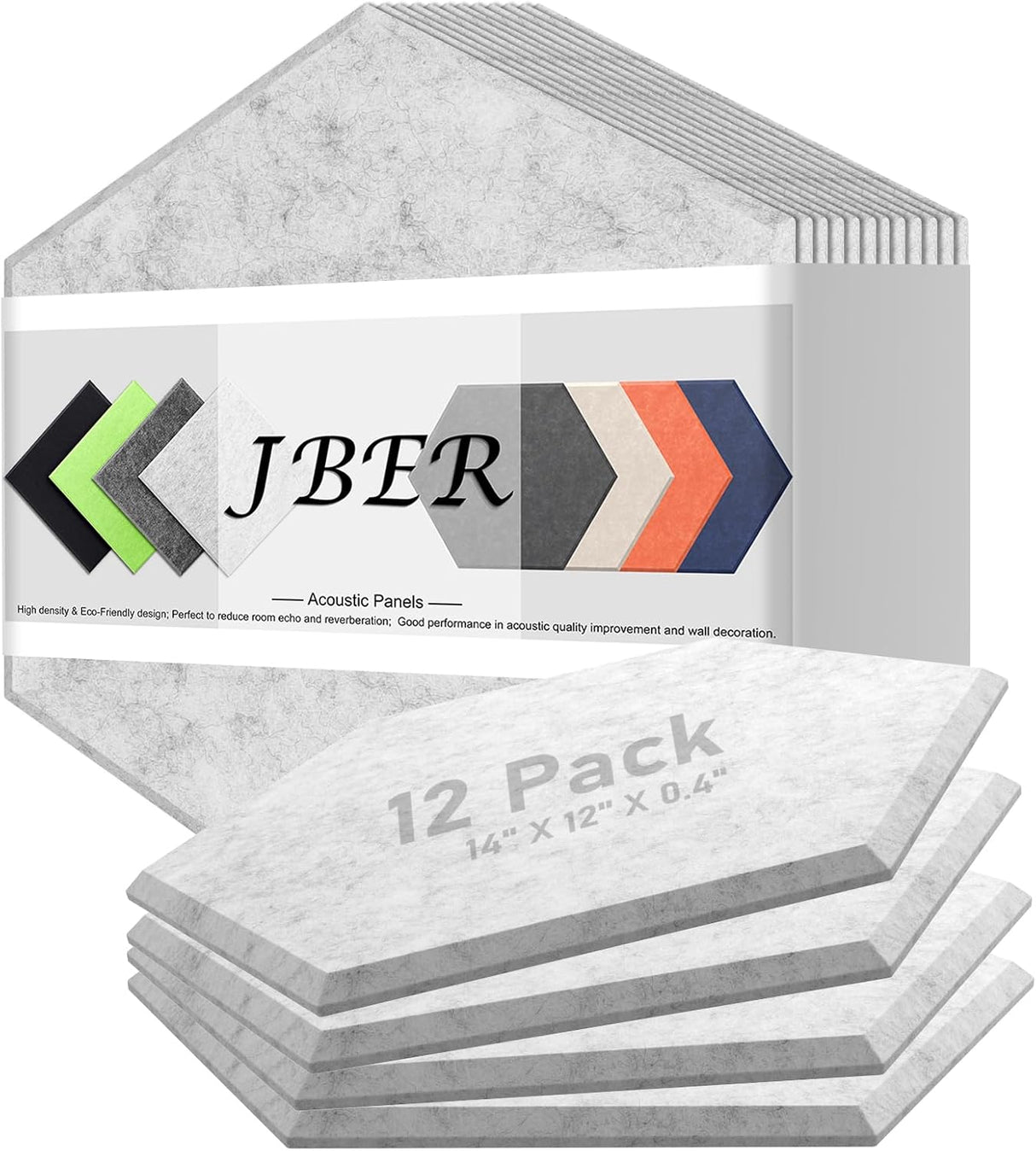 Paneles Acústicos Hexagonales 12 Pack, Espuma Aislante 12 X 10