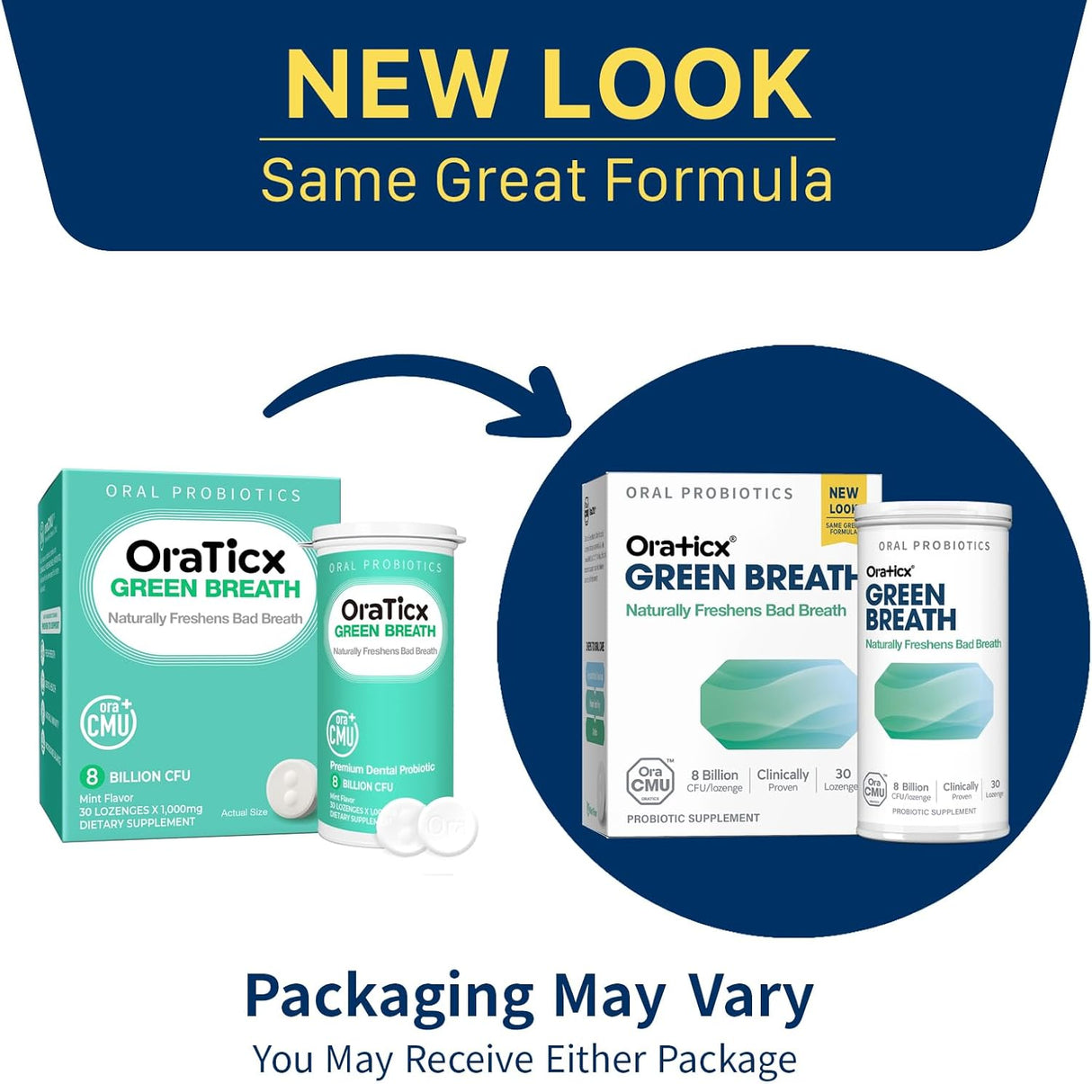 Green Breath Oral Care Probiotics, 8 Mil CFU, 30 Lozenges