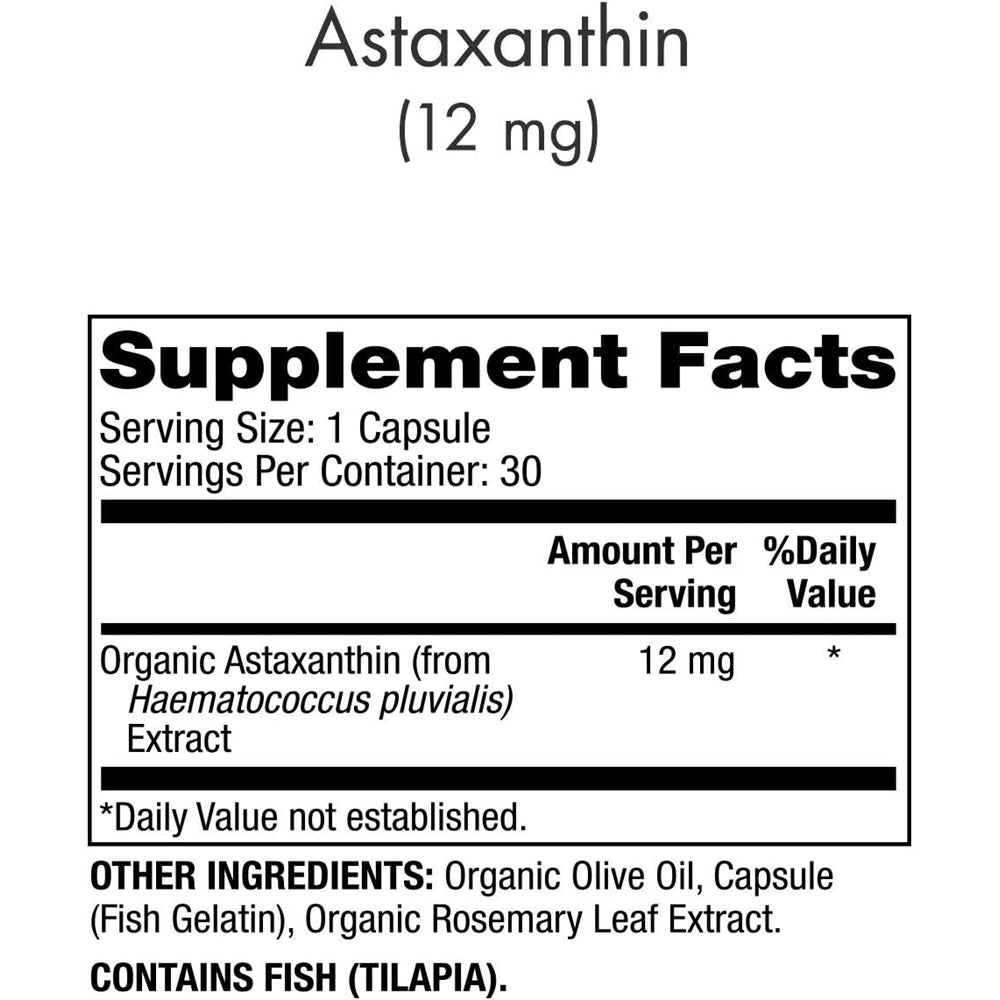 Suplementos Alimenticios Dietético de Astaxantina Orgánica