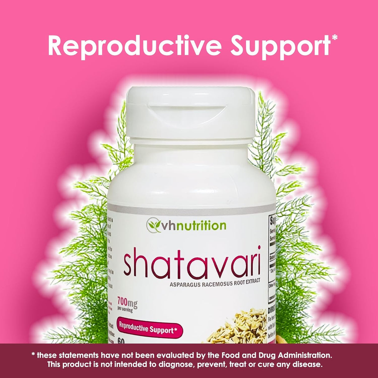 VH Nutrition SHATAVARI Cápsulas Shatavari 700 mg 60 cápsulas