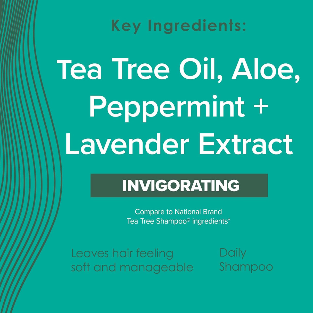 Champú de árbol de té cuidado vigorizante True+Real