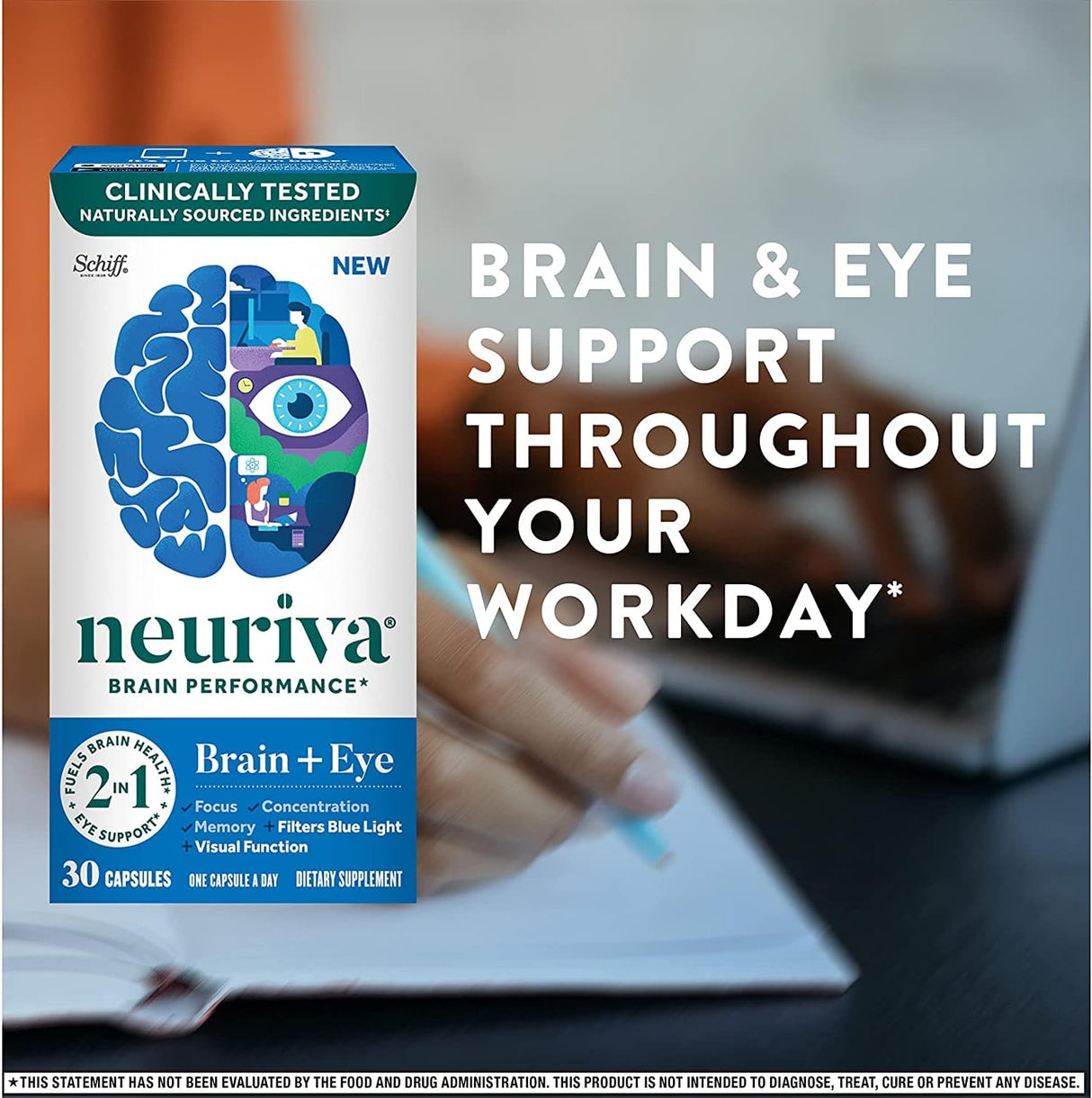 Suplemento Cápsulas de apoyo para el cerebro y los ojos 30 u