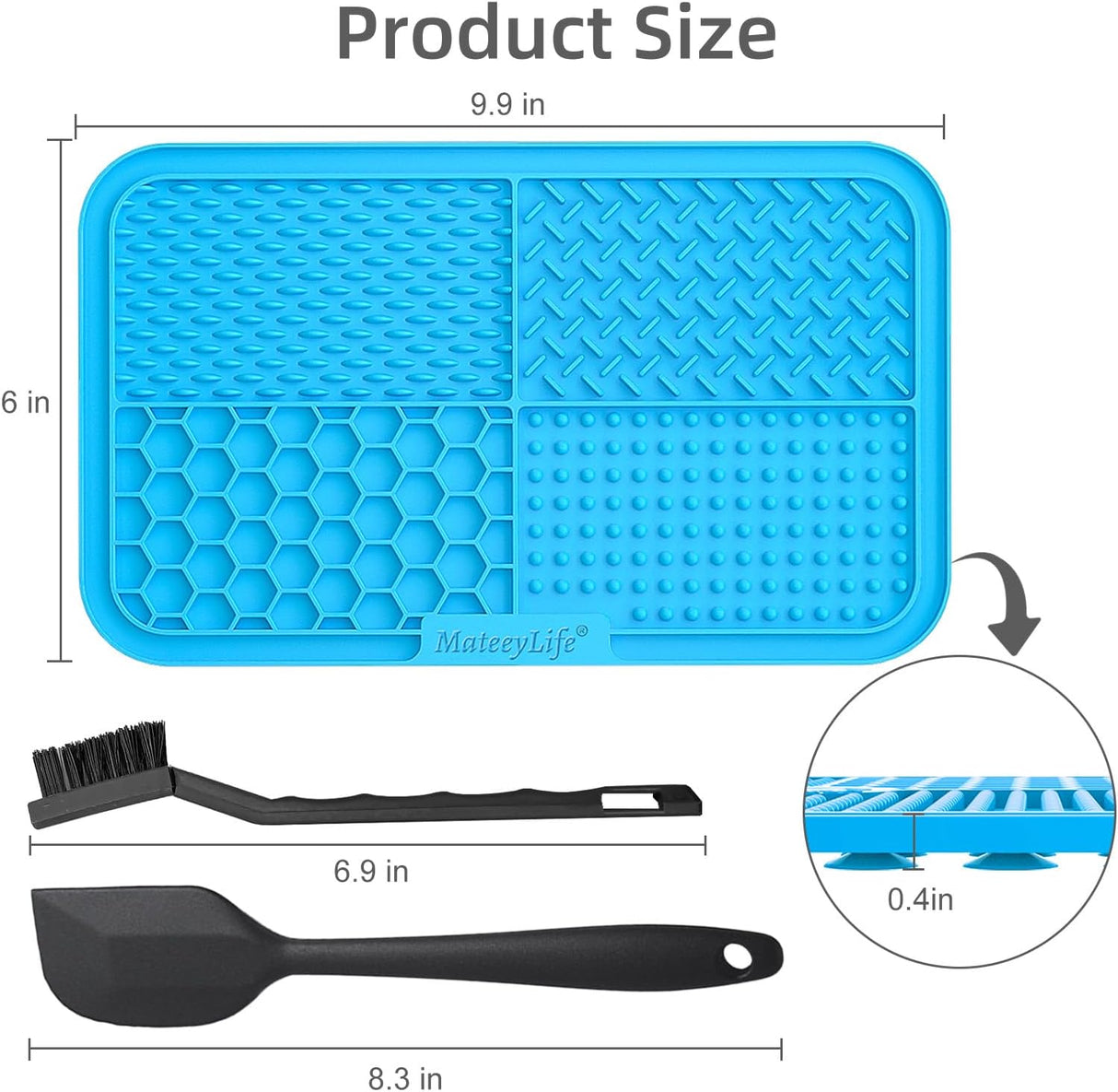 MateeyLife 2 alfombrillas tipo comedero grandes para perros