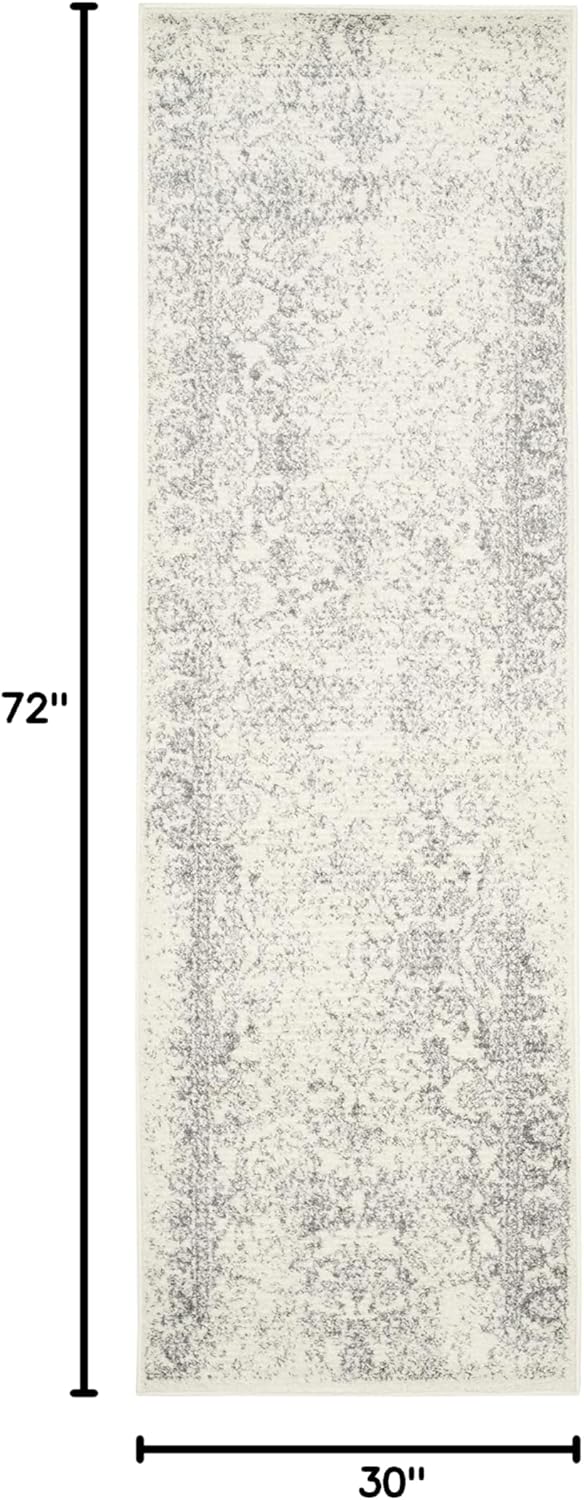 Runner de alfombra oriental desgastada, fácil cuidado, ADR109C