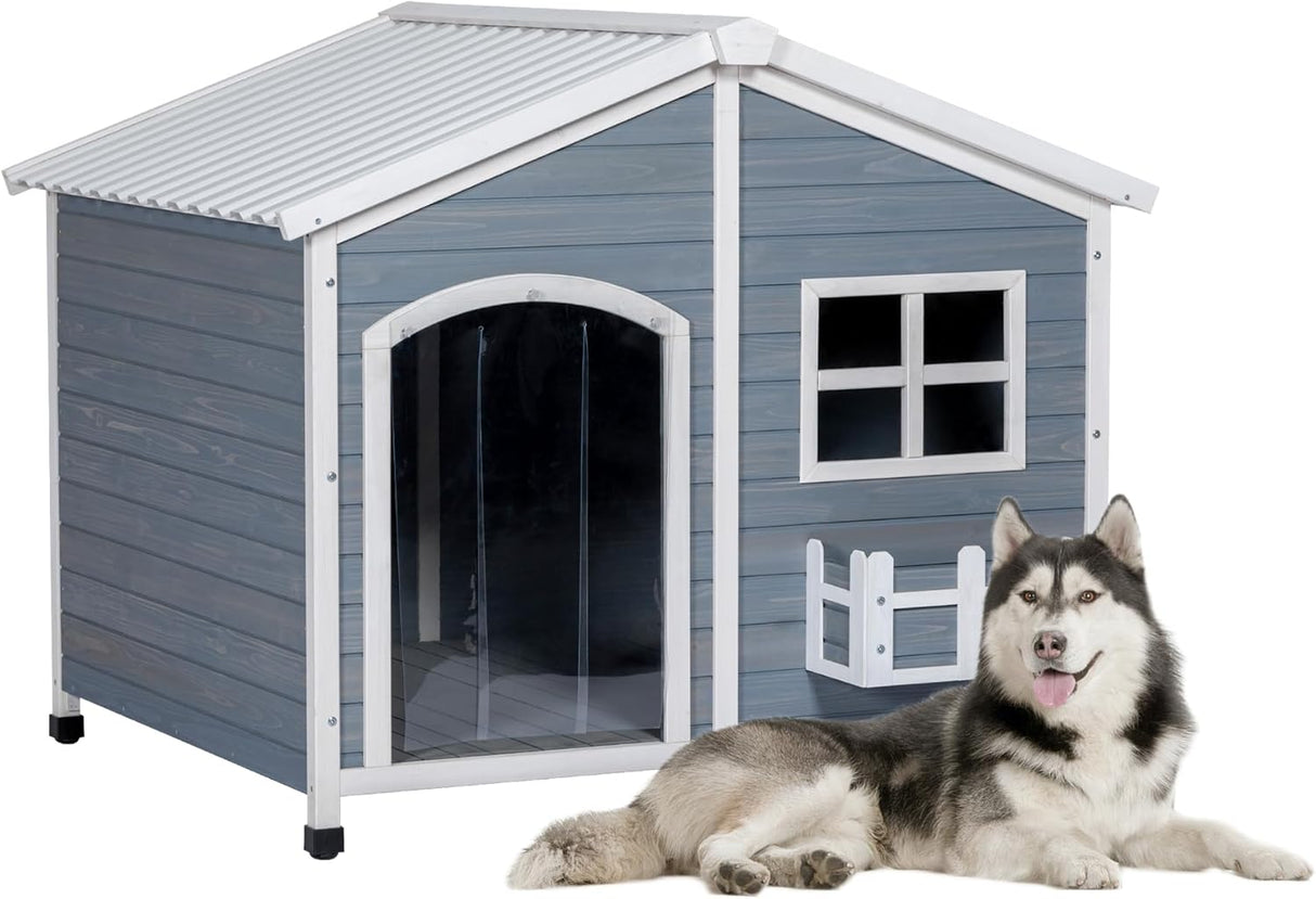 Casa para perros extra grande para exteriores con techo PVC