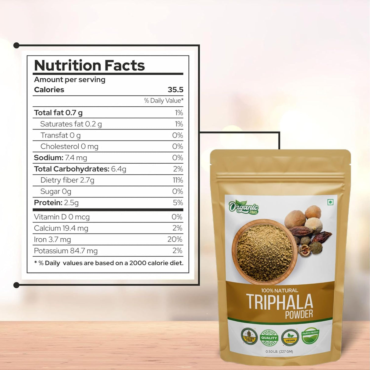 Suplemento Triphala Polvo (227 Gm) Paquete de 2 Orgánicos