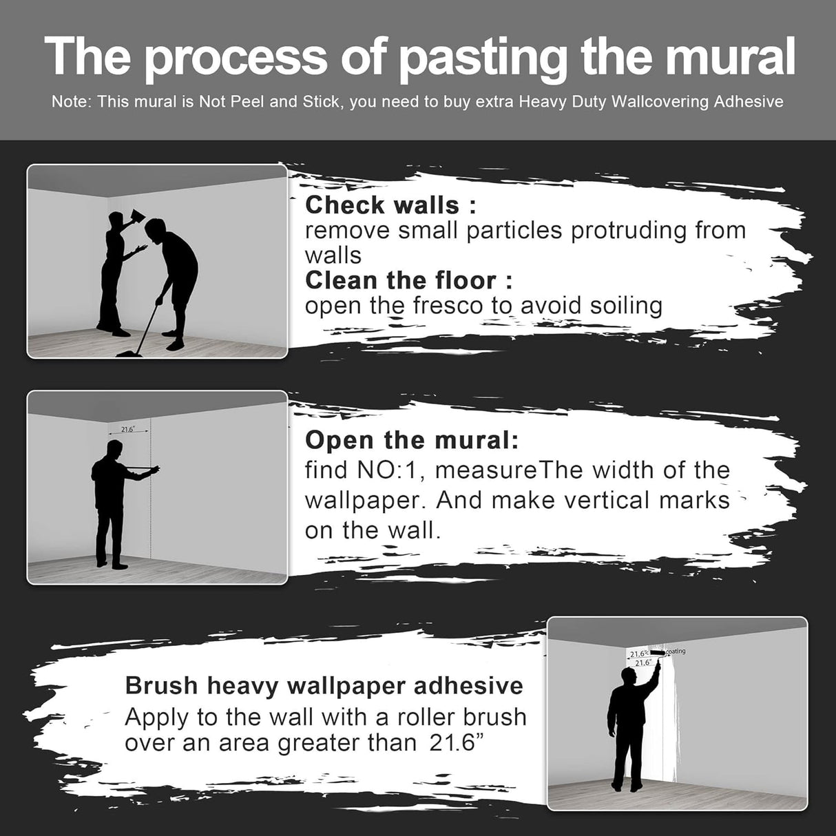 Papel pintado de hojas botánicas tropicales, mural de pared con plantas verdes para sala de estar y dormitorio (papel tapiz para pared de habitacion) 108 x 75 pulgadas (no despegar ni pegar)