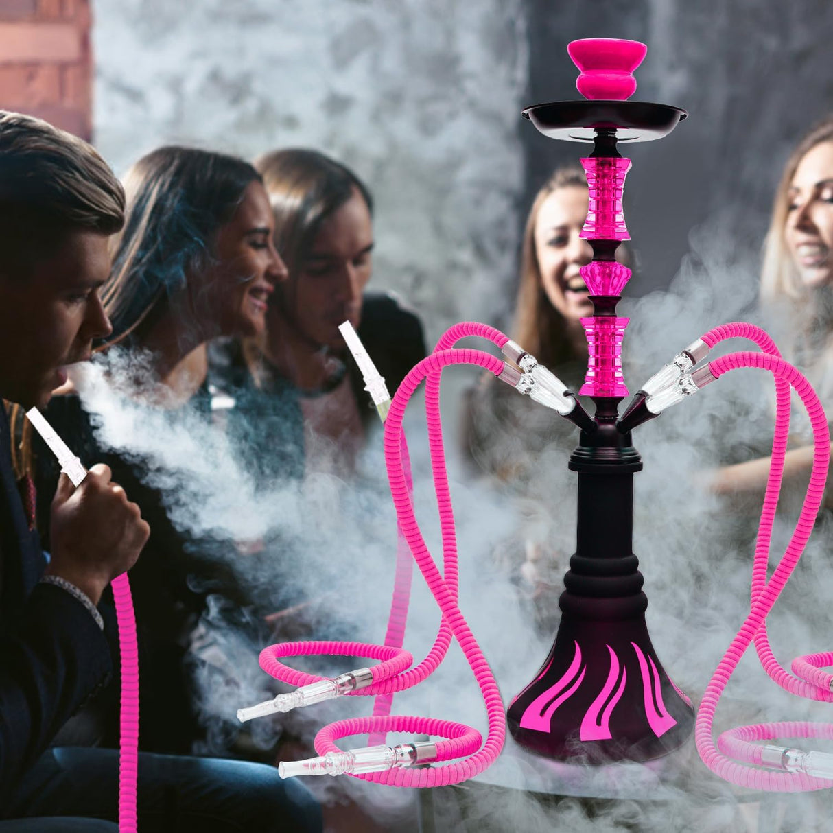 Set de Hookah Premium para 4 Personas, Incluye Accesorios