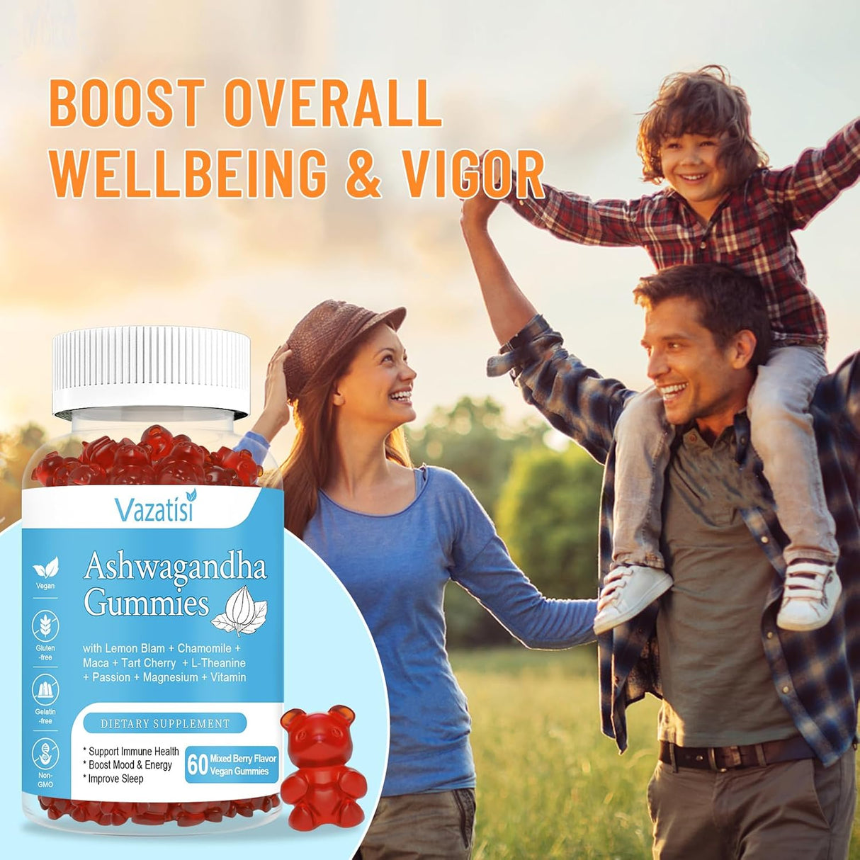 Gomitas de Ashwagandha 2500mg - Suplemento Orgánico 120 Unidades