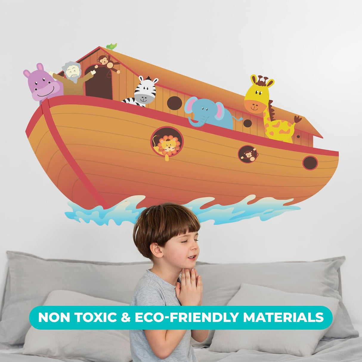 Decoración de Pared Arca de Noé, Religión, Animales, 28x18