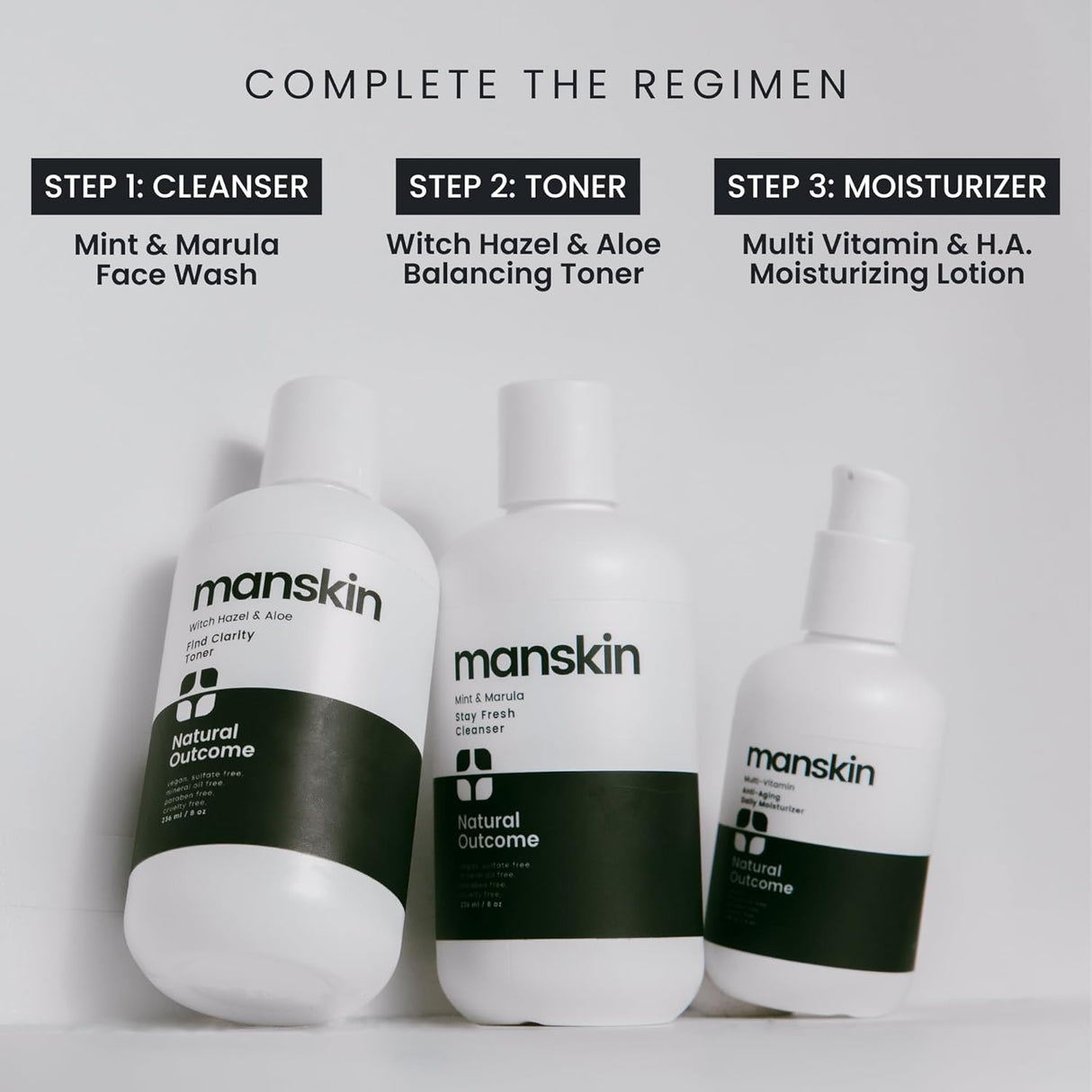 Crema humectante natural outcome para la piel del hombre