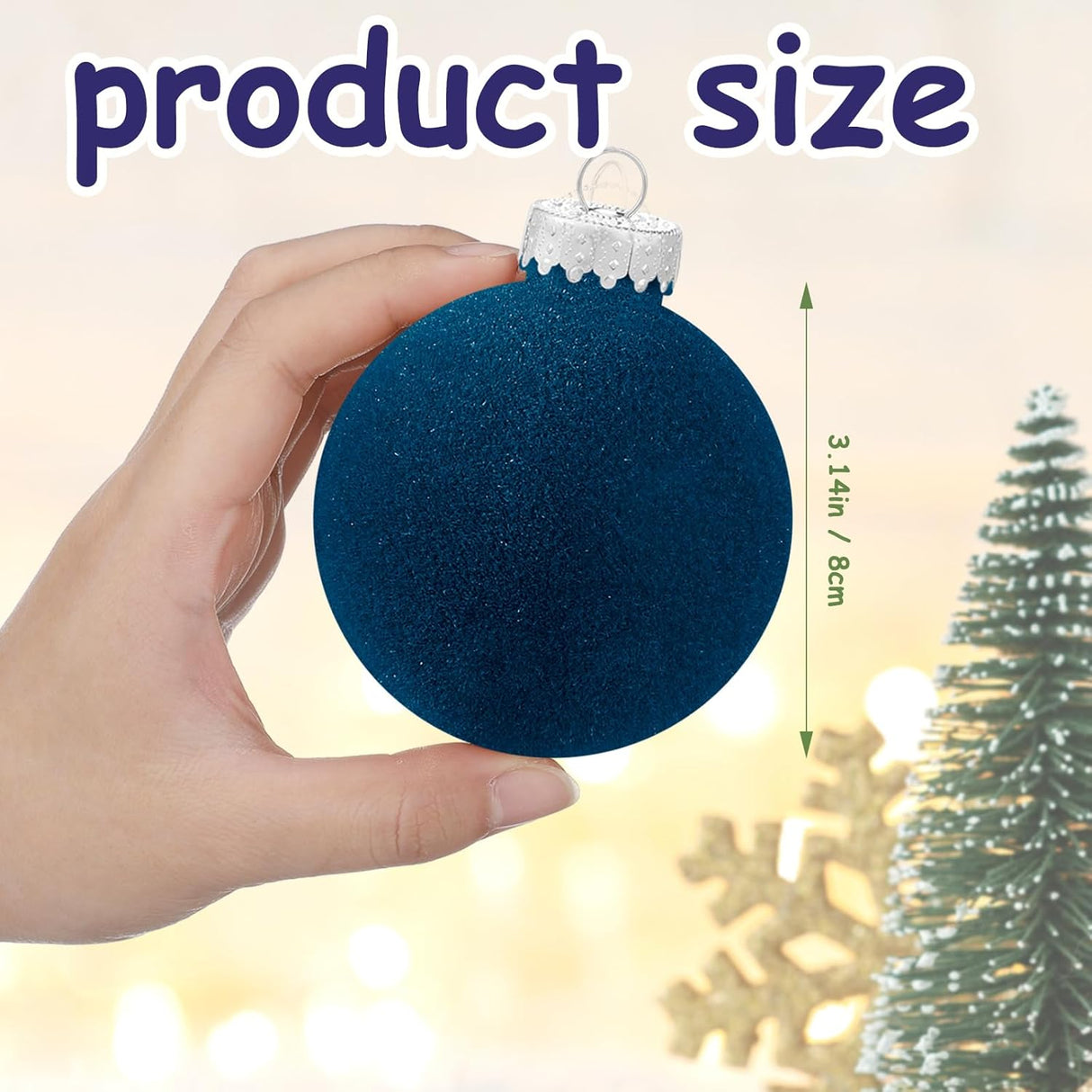 Adorno Decorativo de Bolas de Navidad Flocked 15 Pcs Liliful