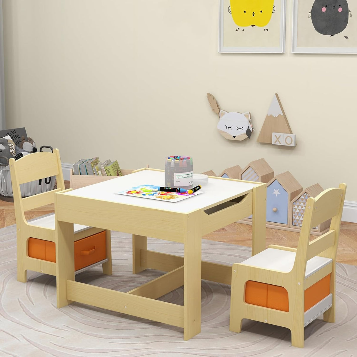 Juego de mesa y sillas para niños mesa de actividades