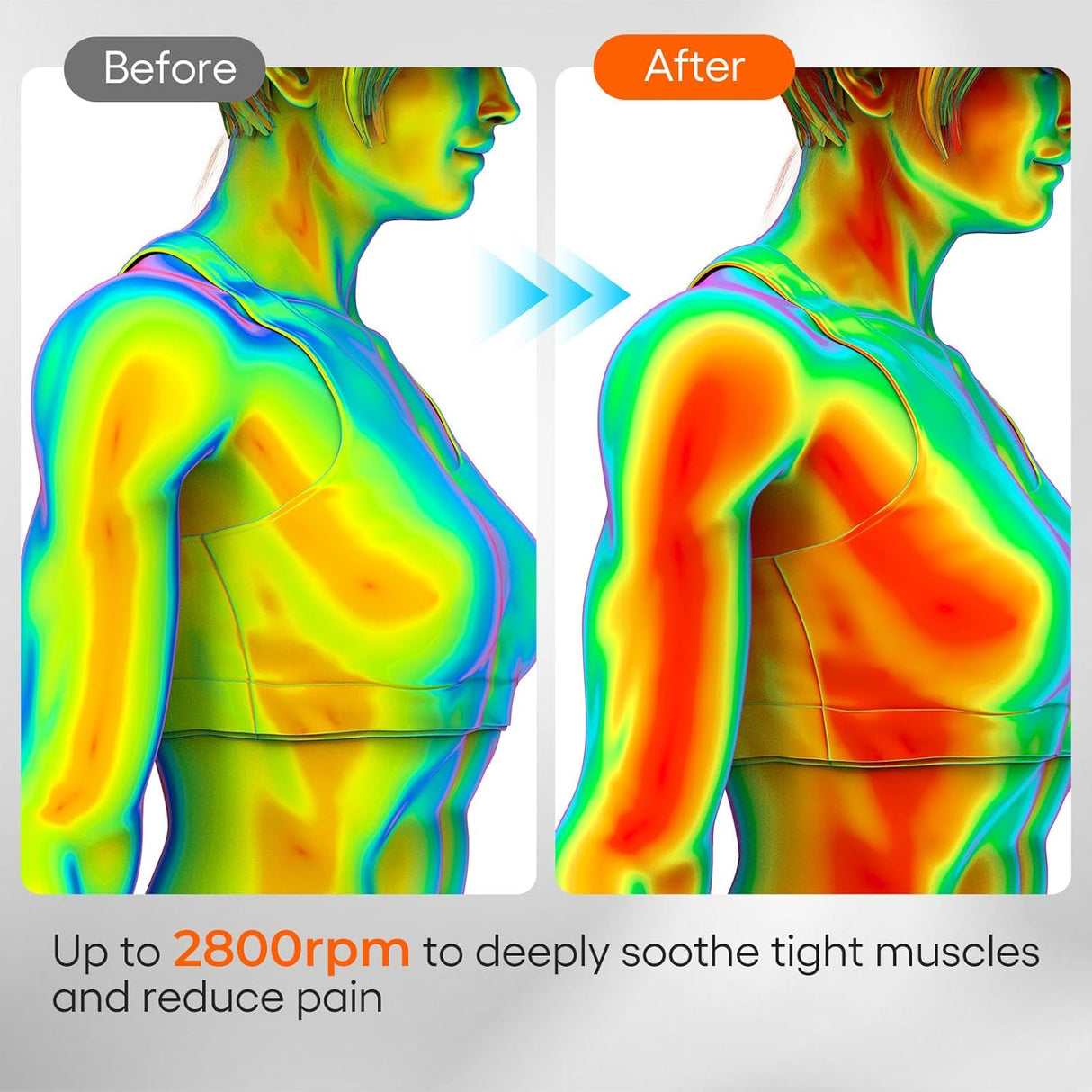 Masajeador U con mango largo, marca X, masaje profundo, modelo Y
