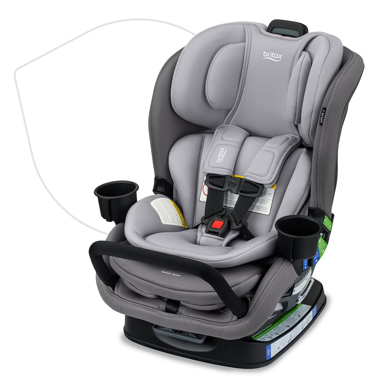 Asiento convertible para automóvil de 17 pulgadas grafito
