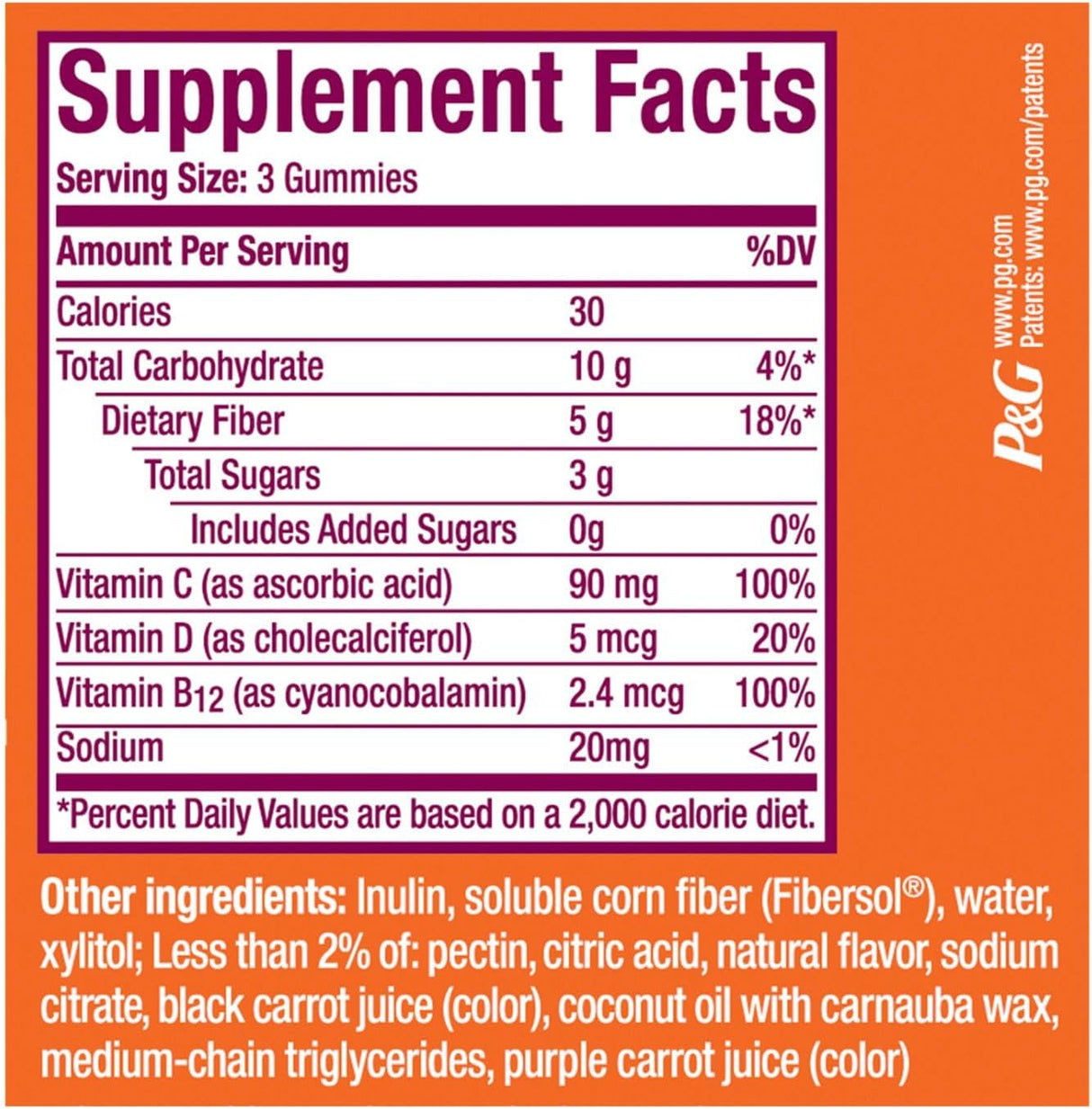 Metamucil Gomitas de suplemento de fibra más vitaminas C, D