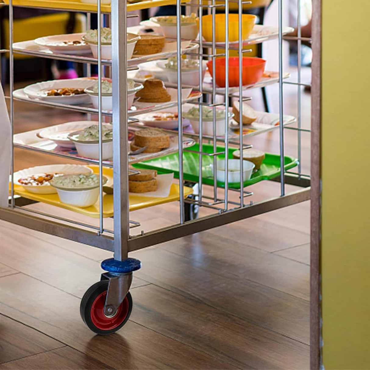 Ruedas de goma sólidas PINGEUI, 5 x 1.2, 110 lbs, 4 pcs